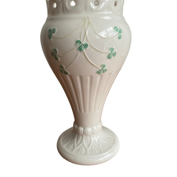 Belleek Shamrock Vase - Picture 2 of 4